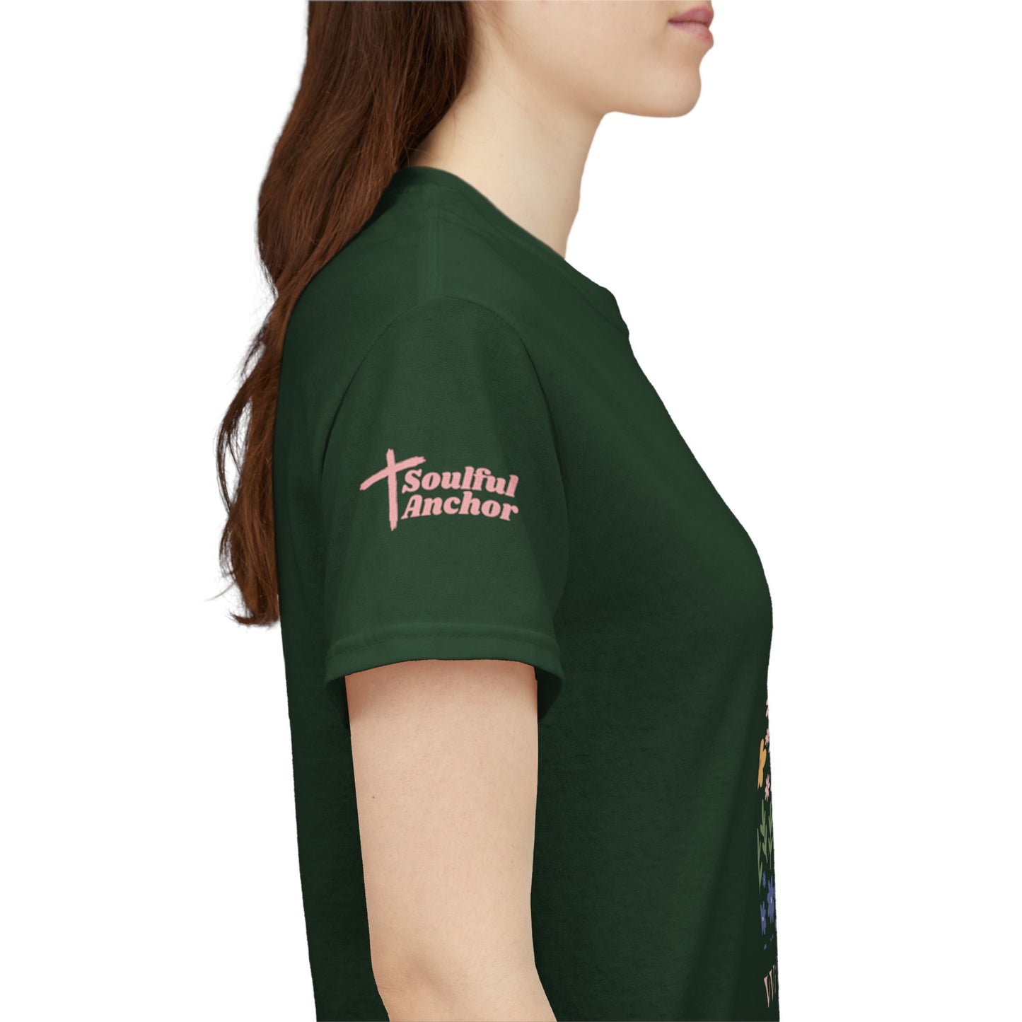 Consider How the Wildflowers Grow T-Shirt (Luke 12:27) Christian Faith Tee