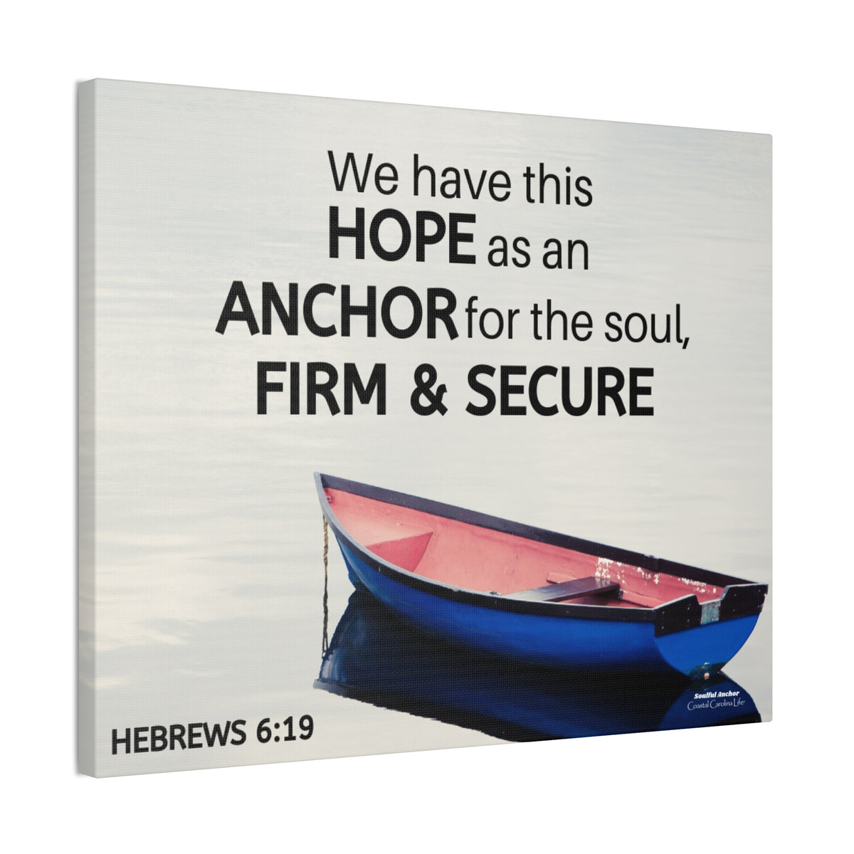 Bible Verse Canvas Hebrews 6:19 – Hope Anchor Christian Wall Art
