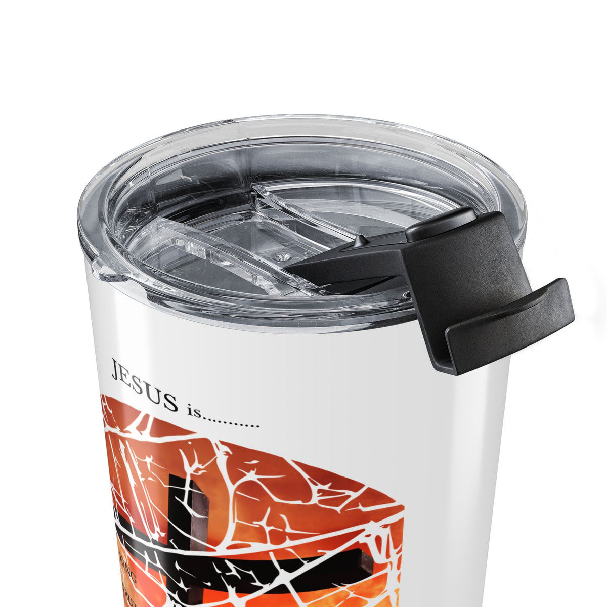 Christian Coffee Tumbler – 20oz Stainless Steel Stained Glass Cross