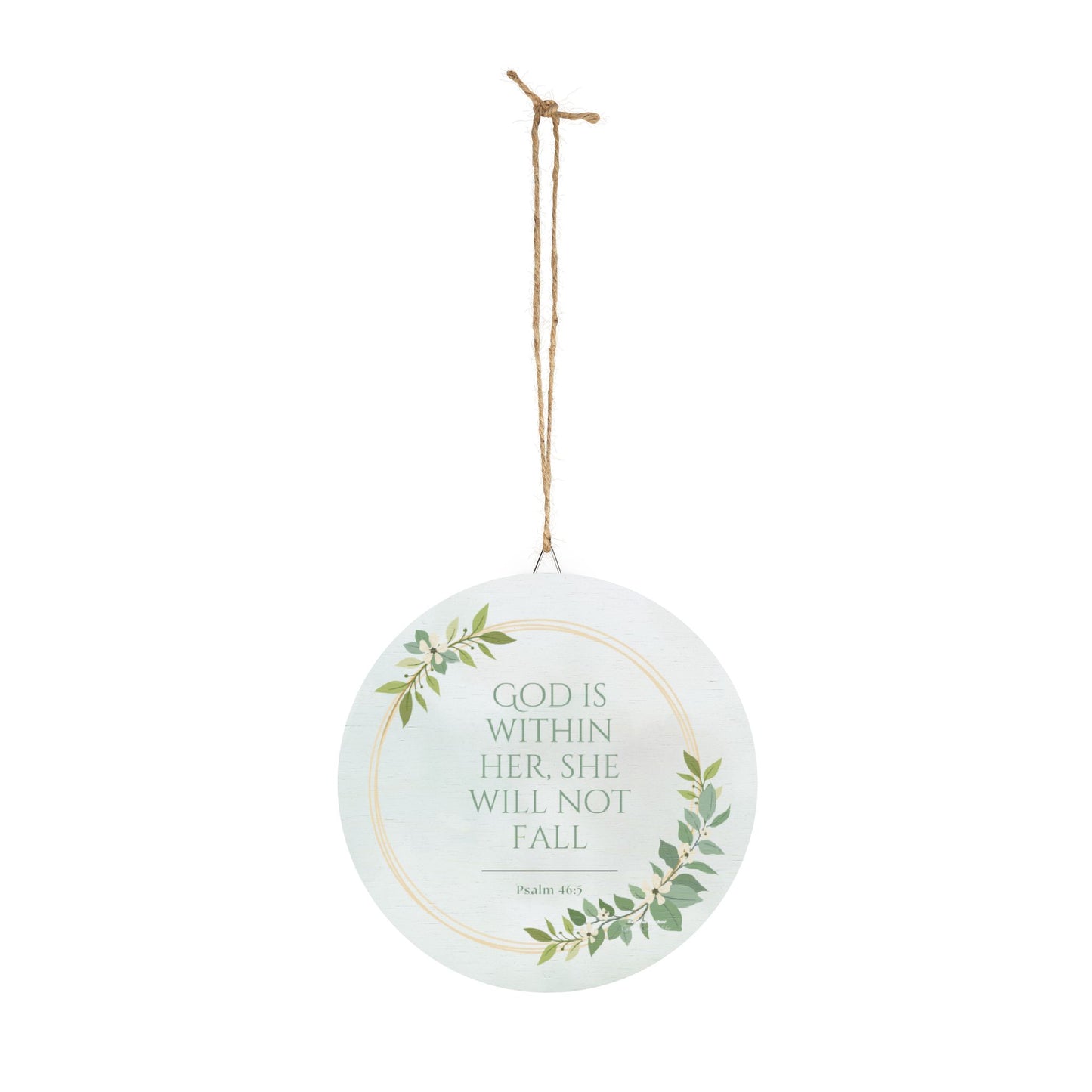 God Is Within Her, She Will Not Fall (Psalm 46:5) Wooden Wall Decor