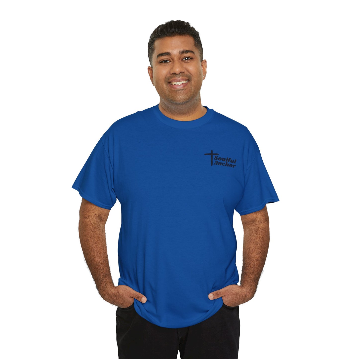 Christian T Shirt – Nail Cross Design with Scripture Message
