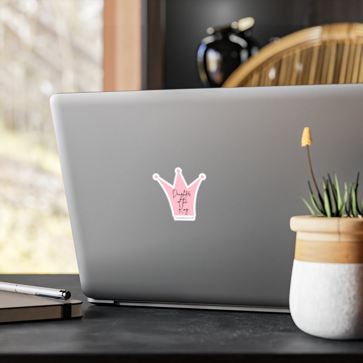 Daughter of the King (2 Corinthians 6:18) Vinyl Sticker - Christian Decal