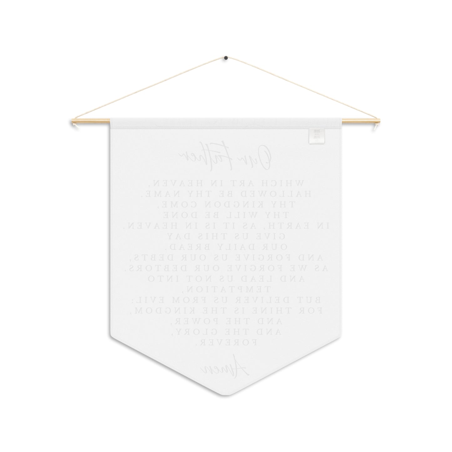 Pennant Wall Banner — ‘Our Father’ Lord’s Prayer Religious Home Decor