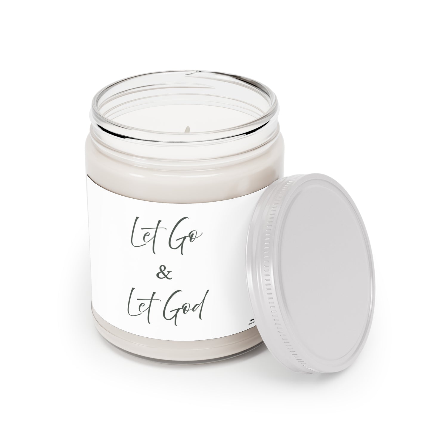 Let Go & Let God Soy Candle — 9oz Scented Jar with White Lid