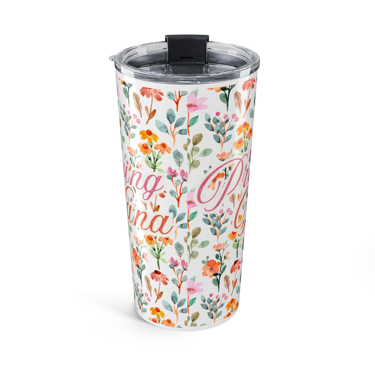 Nana Gift Tumbler – 20oz Floral Insulated Praying Grandma Cup