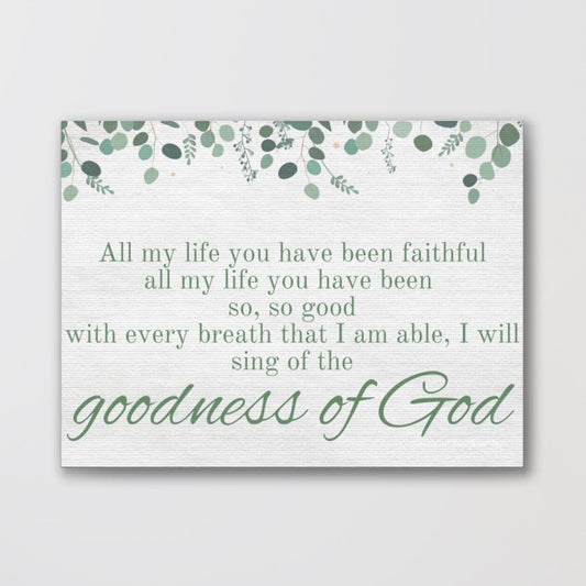 Bible Verse Canvas – Calming Faith Art with Sage Botanical Design