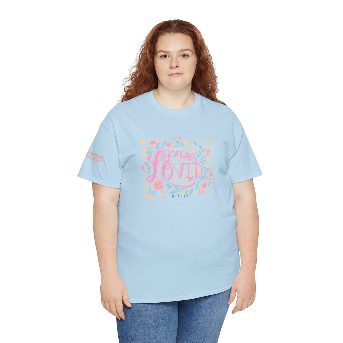 You Are Loved Shirt – Soft Cotton Faithbased Tee with Floral Design