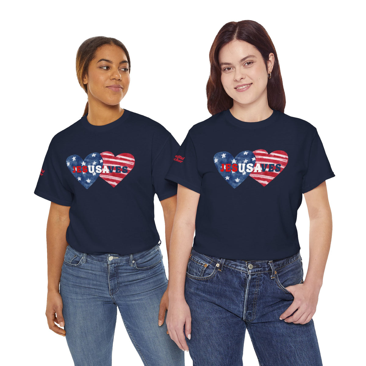 Christian Patriotic Shirt – Jesusaves Design Faith America Tee