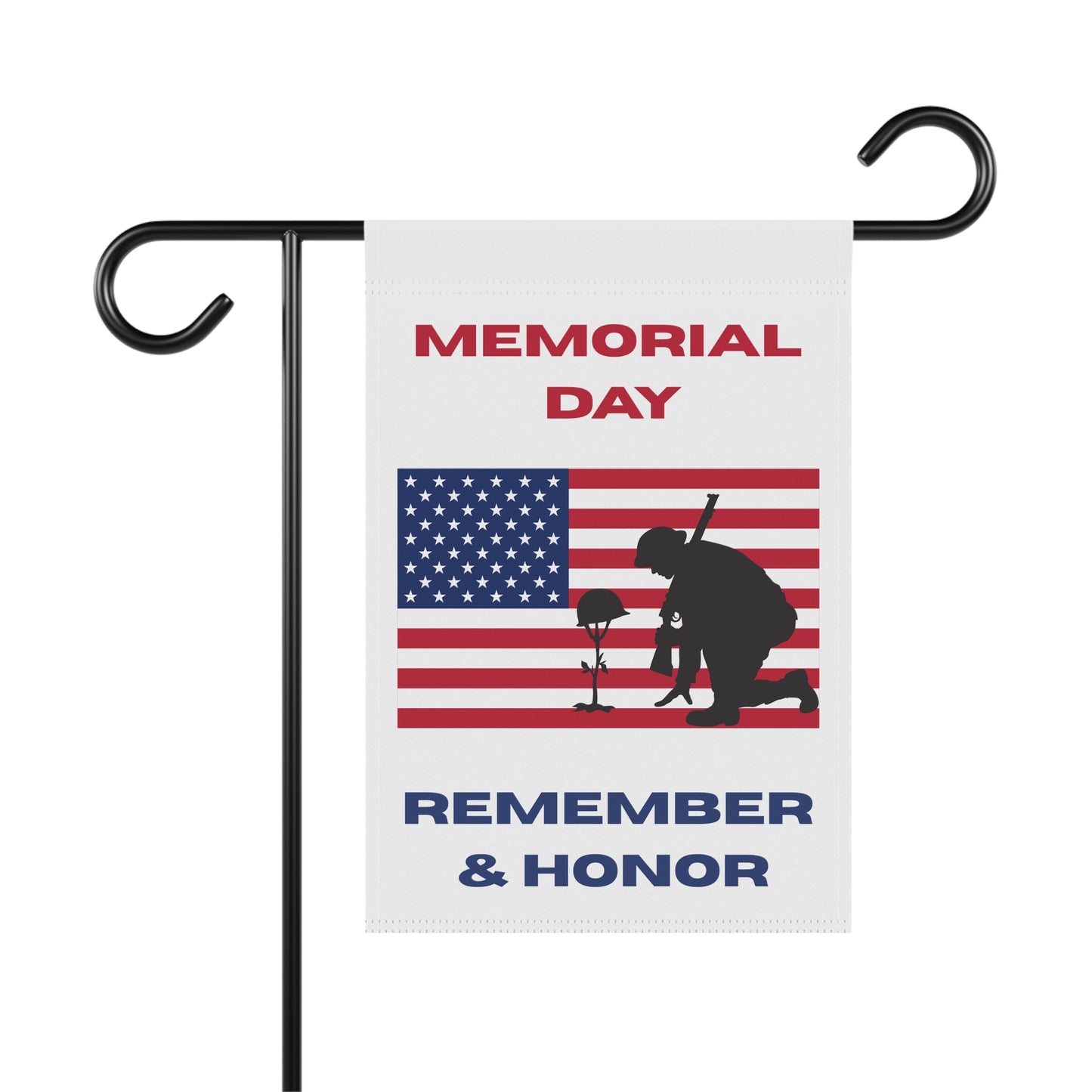 Memorial Day Garden Flag — "Remember & Honor" American Flag Tribute