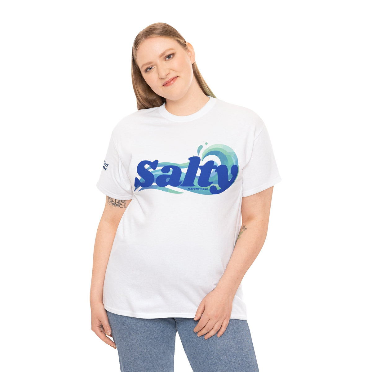 Matthew 5:13 Shirt – Christian Faith Beach Tee with Ocean Wave Design