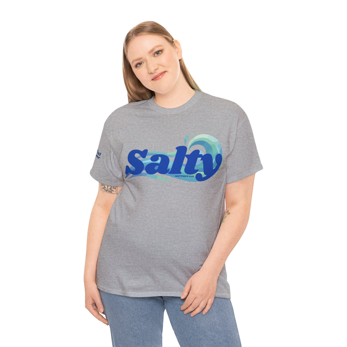 Matthew 5:13 Shirt – Christian Faith Beach Tee with Ocean Wave Design