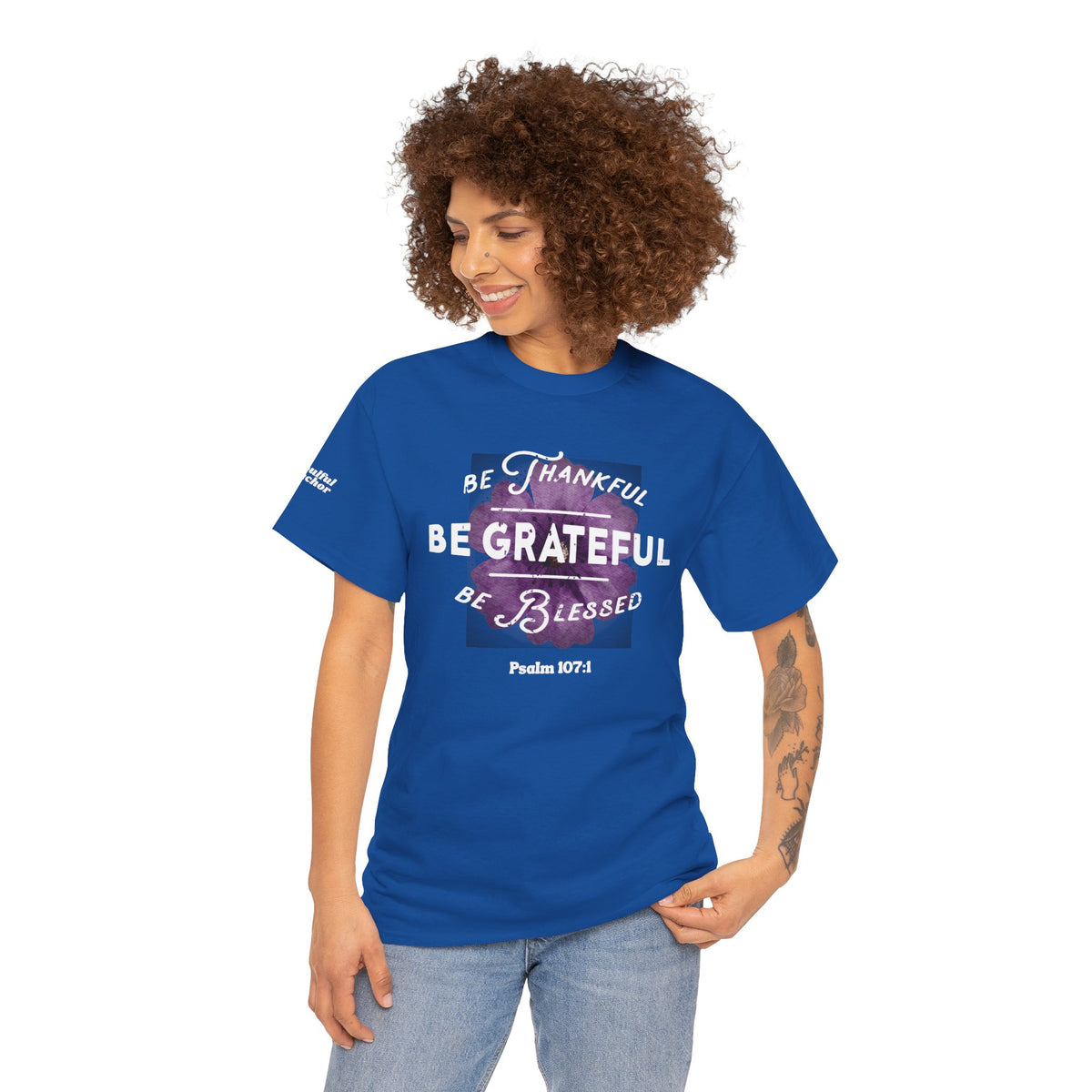 Christian Gratitude Shirt – Psalm 107:1 Inspirational Faith Tee