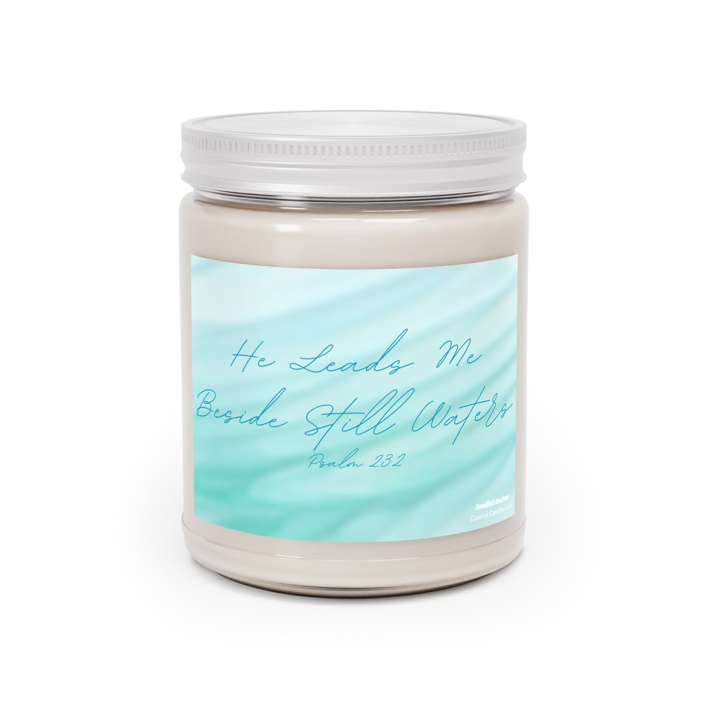 He Leads Me Beside Still Waters 9oz Scented Soy Candle
