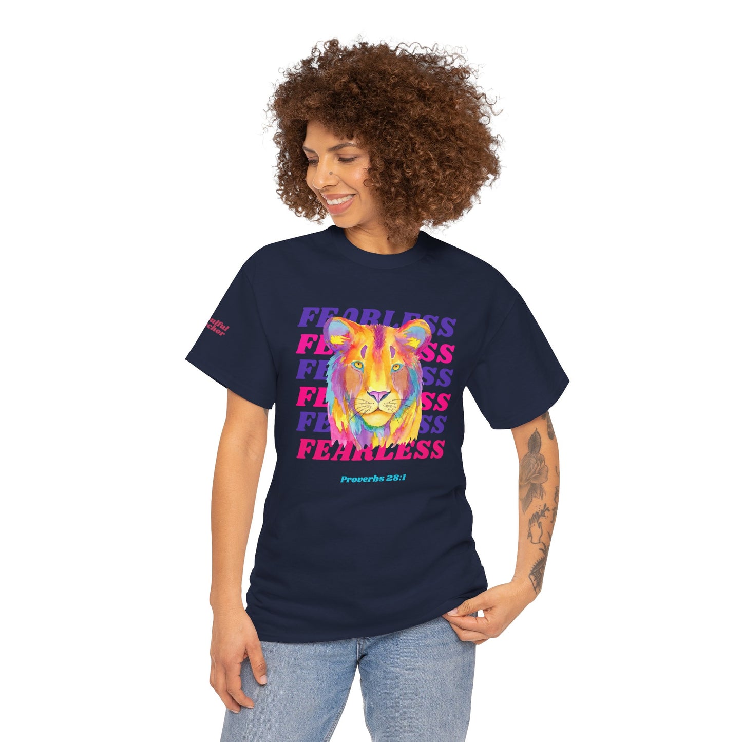 Fearless T-Shirt (Proverbs 28:1) - Christian Faith Tee