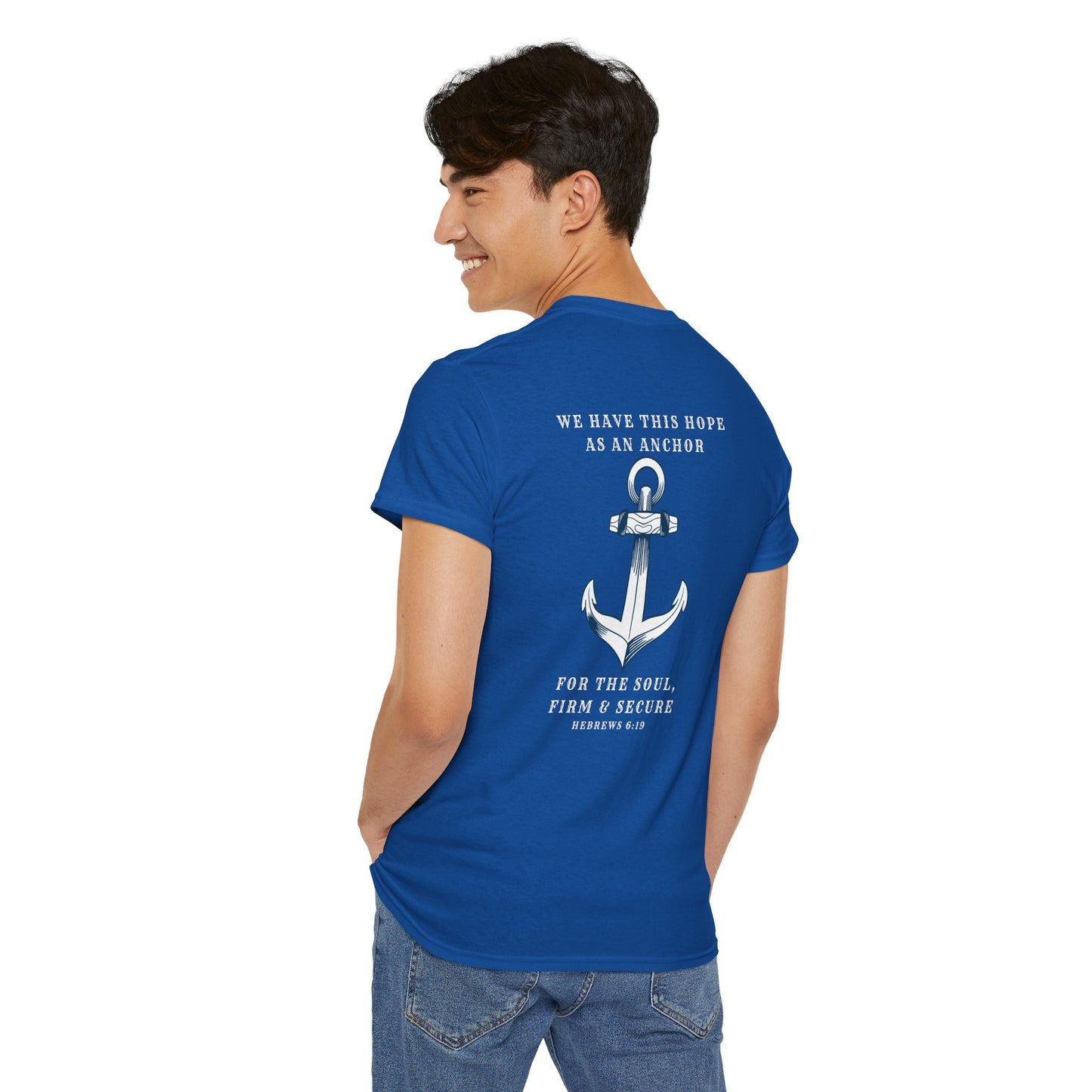 Christian Anchor Shirt – Hebrews 6:19 Hope Faith Soft Cotton Tee