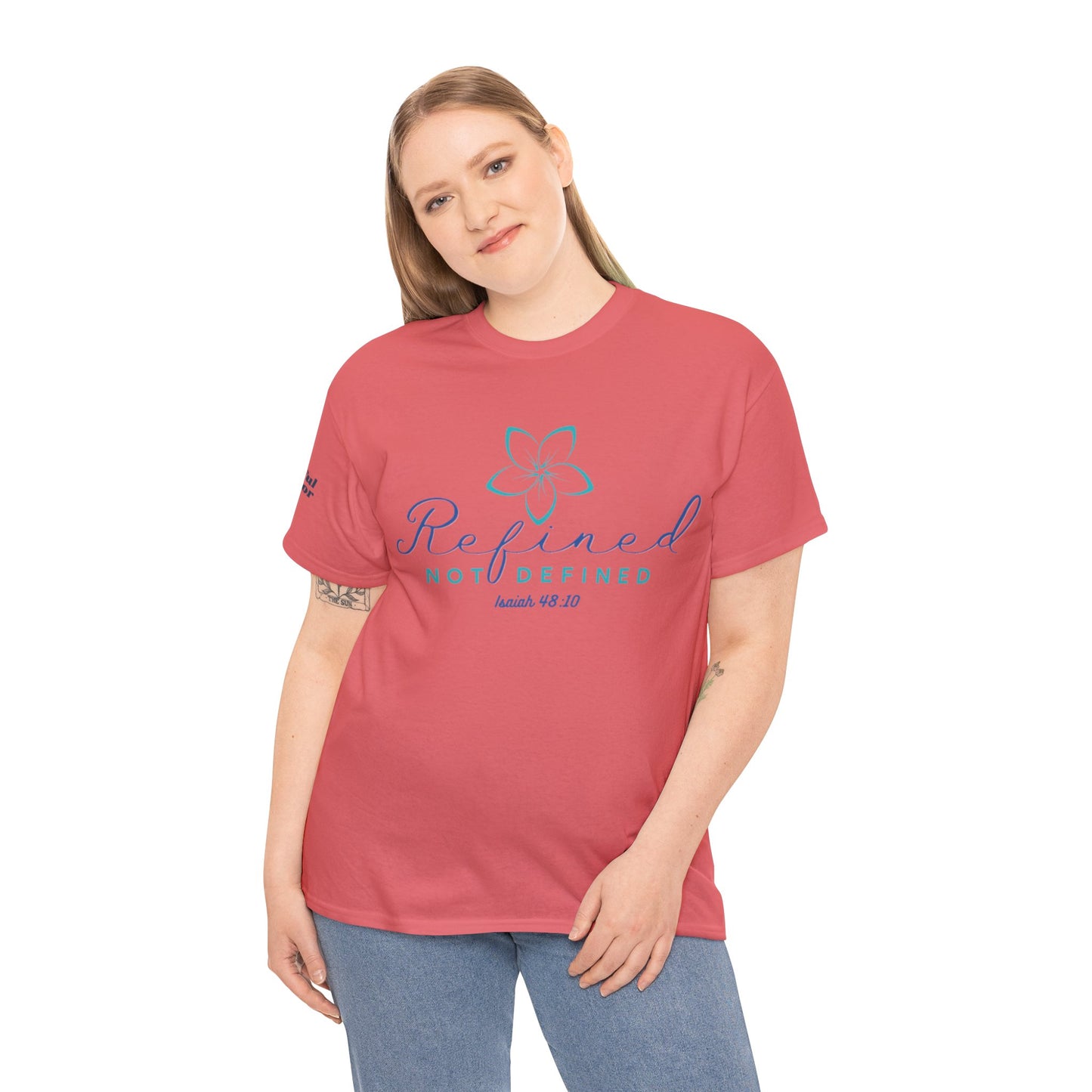 Christian T Shirt – Soft Breathable Cotton Isaiah 48:10 Faith Statement