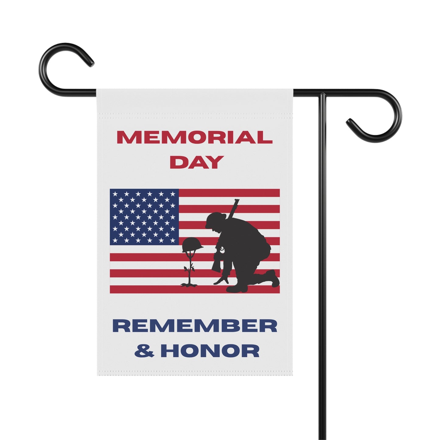 Memorial Day Garden Flag — "Remember & Honor" American Flag Tribute