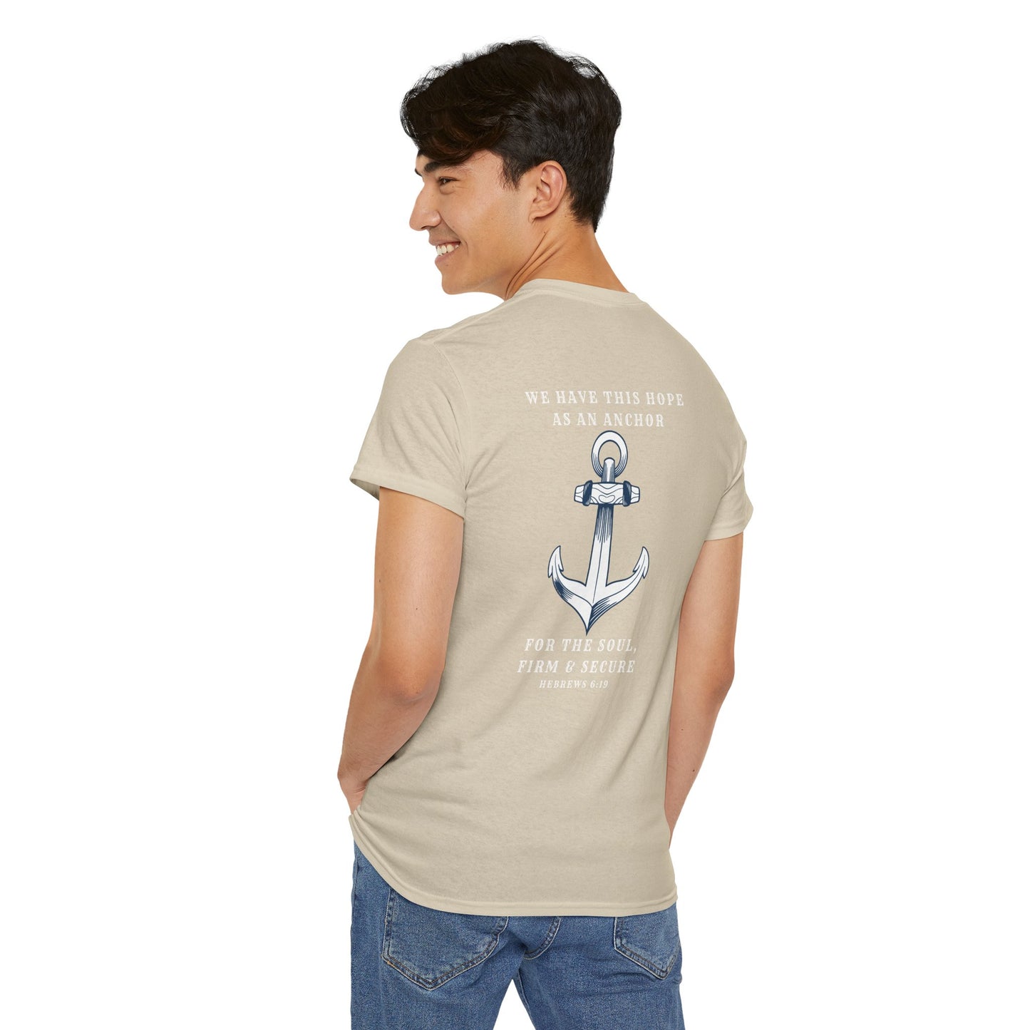 Christian Anchor Shirt – Hebrews 6:19 Hope Faith Soft Cotton Tee