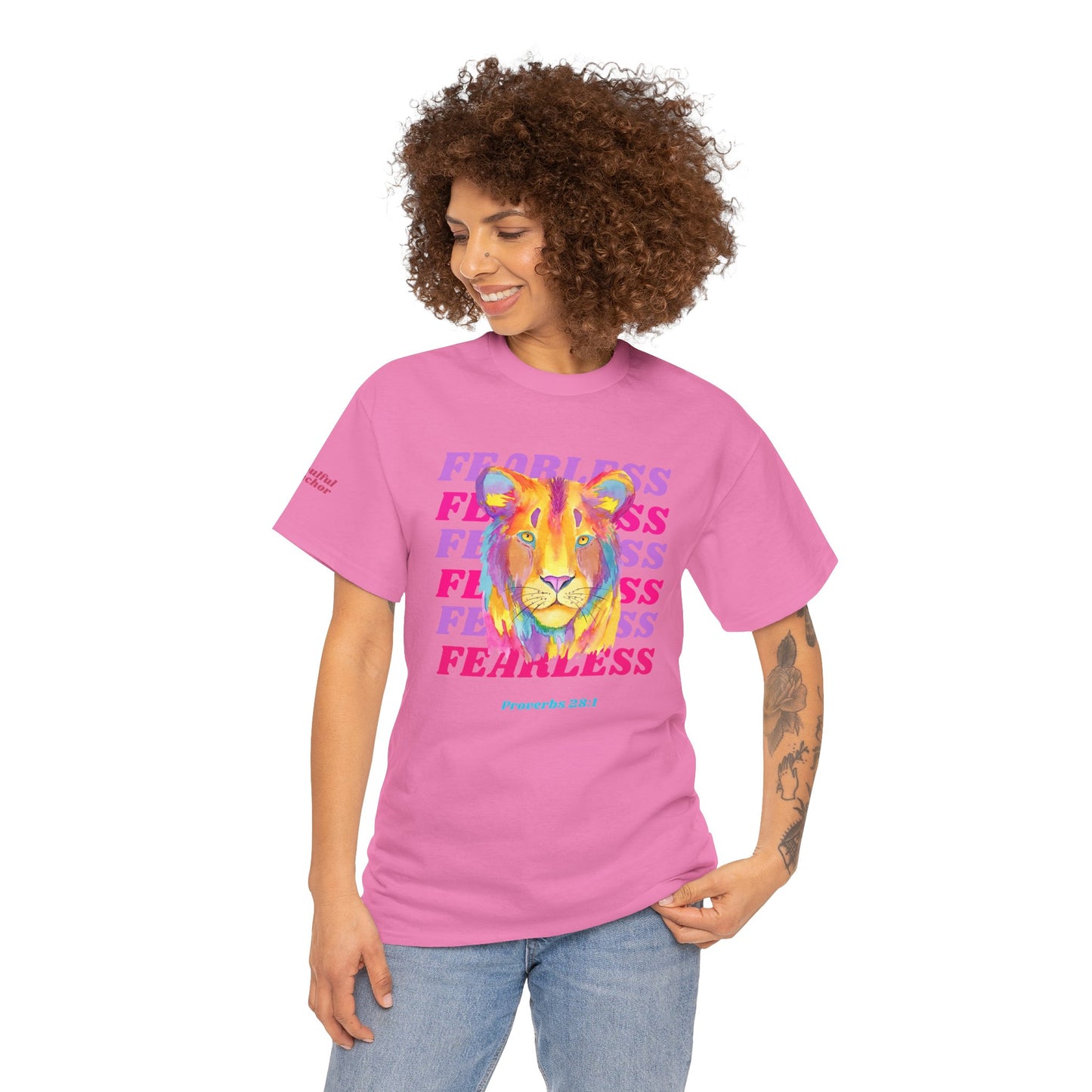 Fearless T-Shirt (Proverbs 28:1) - Christian Faith Tee