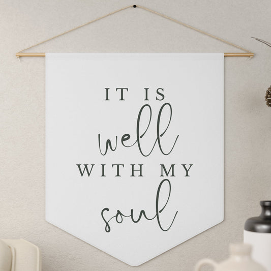 It Is Well With My Soul Pennant Wall Banner