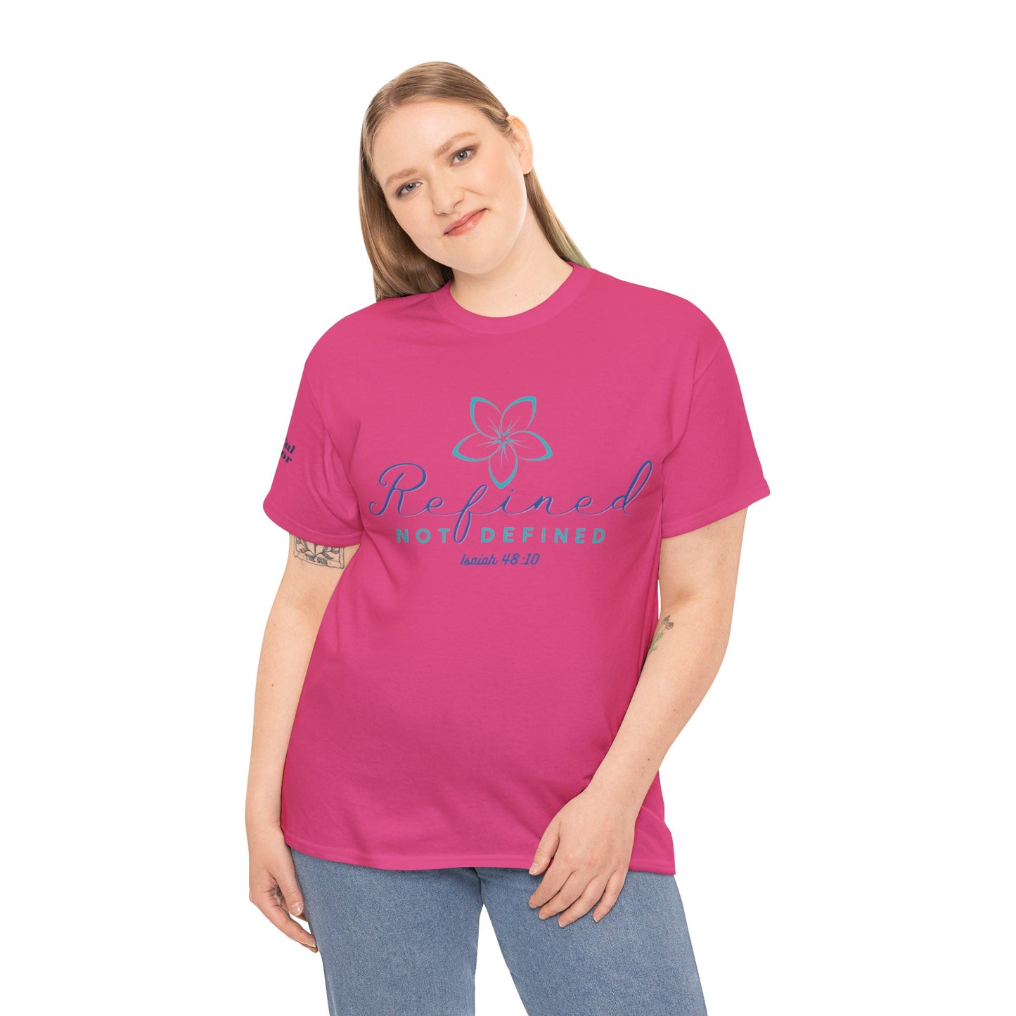 Christian T Shirt – Soft Breathable Cotton Isaiah 48:10 Faith Statement