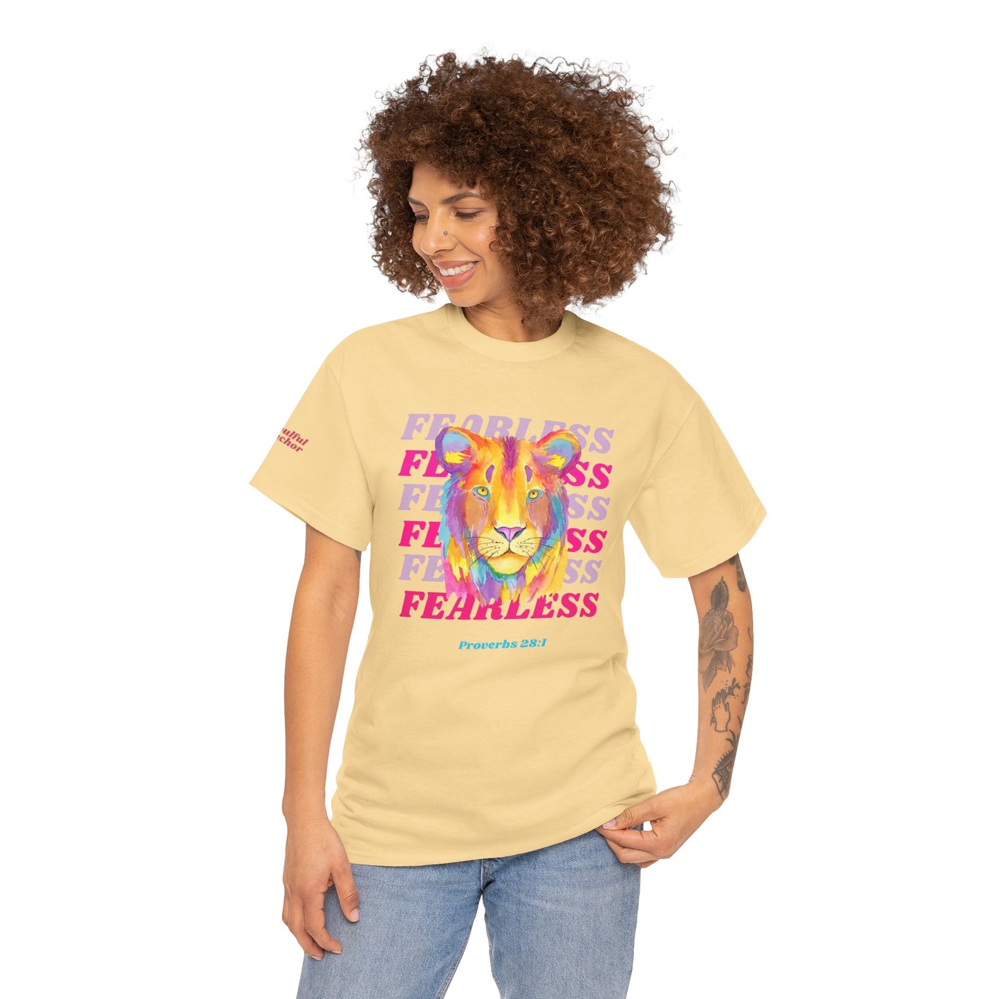 Fearless T-Shirt (Proverbs 28:1) - Christian Faith Tee