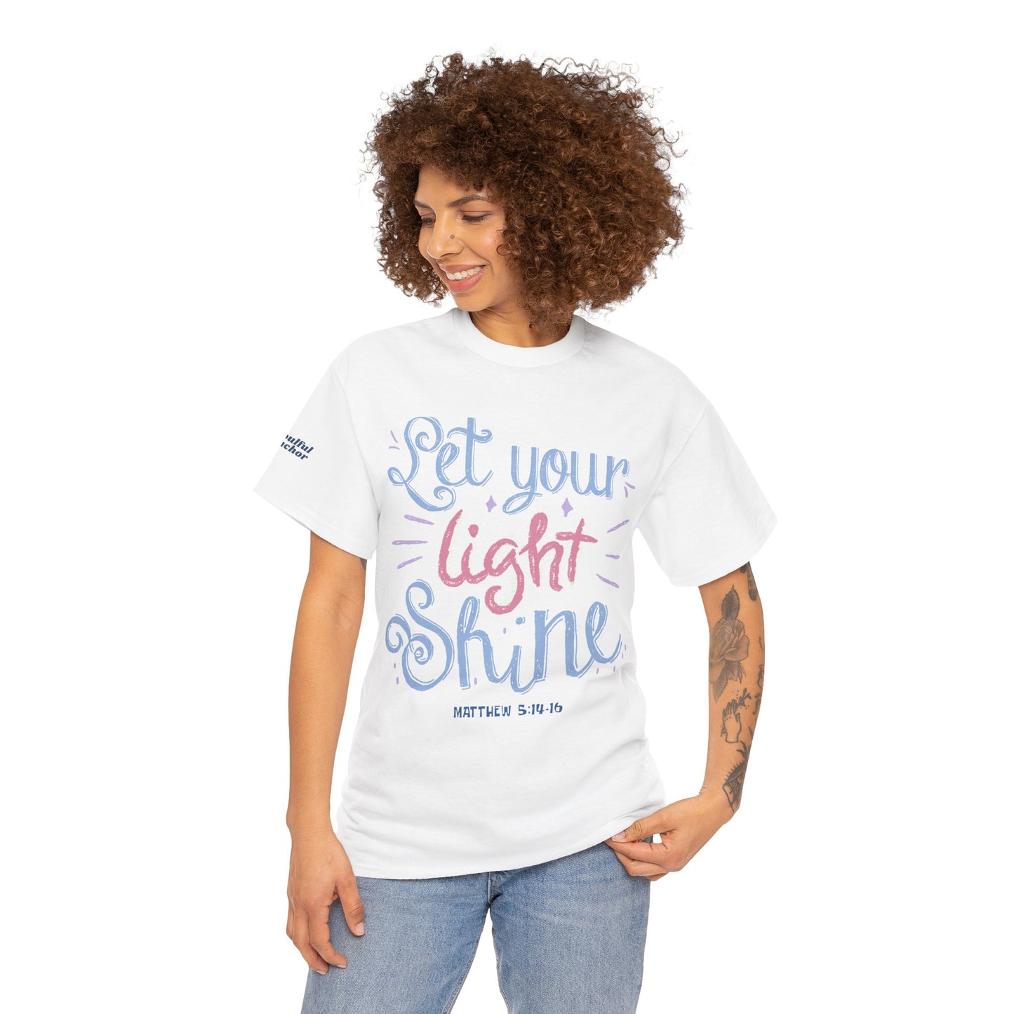 Let Your Light Shine T-Shirt (Matthew 5:14-16) — Christian Faith Tee