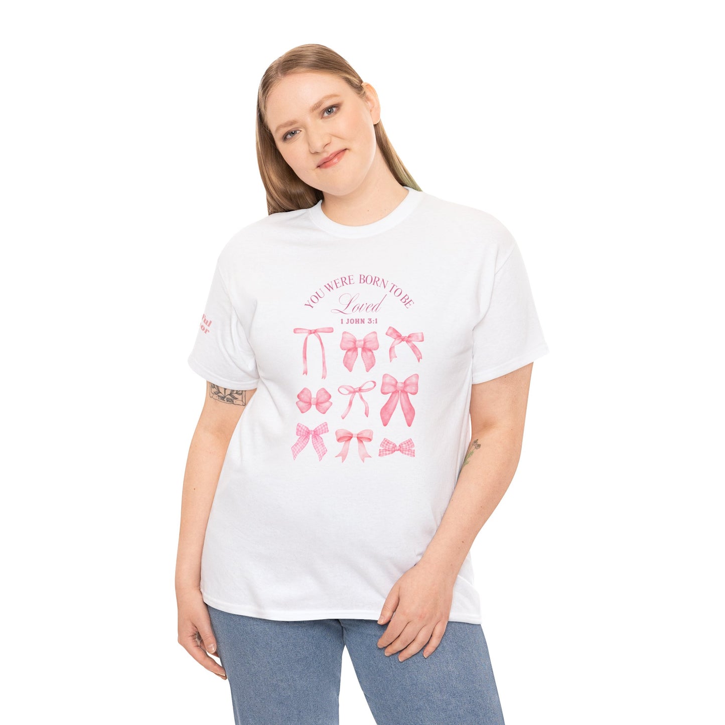 You Were Made to be Loved T-Shirt (1 John 3:1) Christian Faith Tee