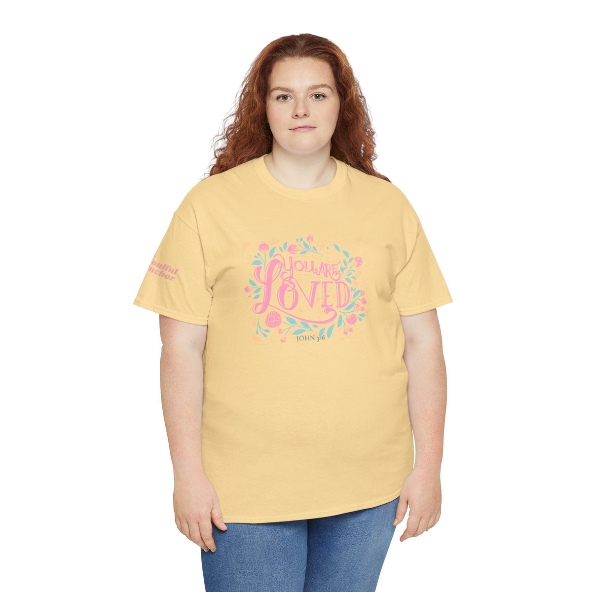 You Are Loved Shirt – Soft Cotton Faithbased Tee with Floral Design
