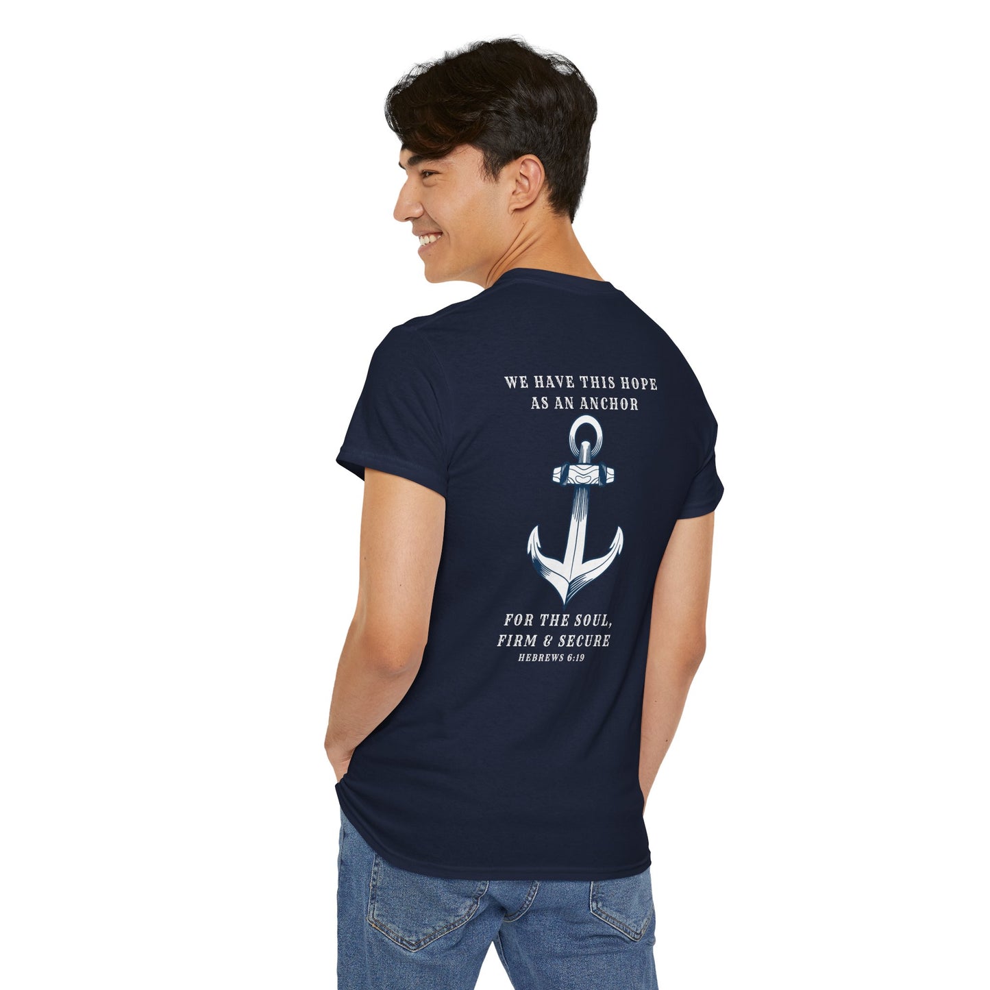 Christian Anchor Shirt – Hebrews 6:19 Hope Faith Soft Cotton Tee