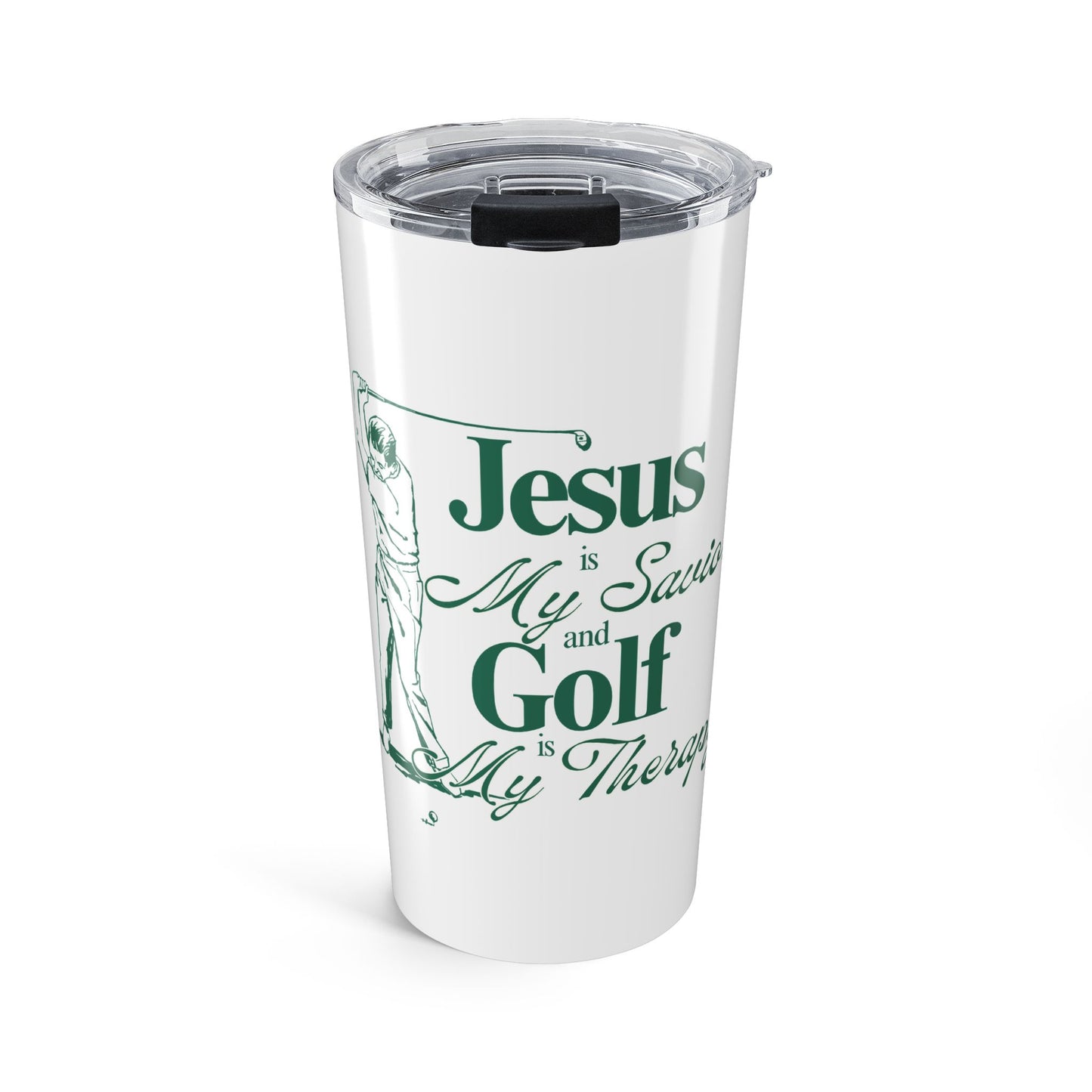 Jesus Is My Savior and Golf Is My Therapy 20oz Tumbler