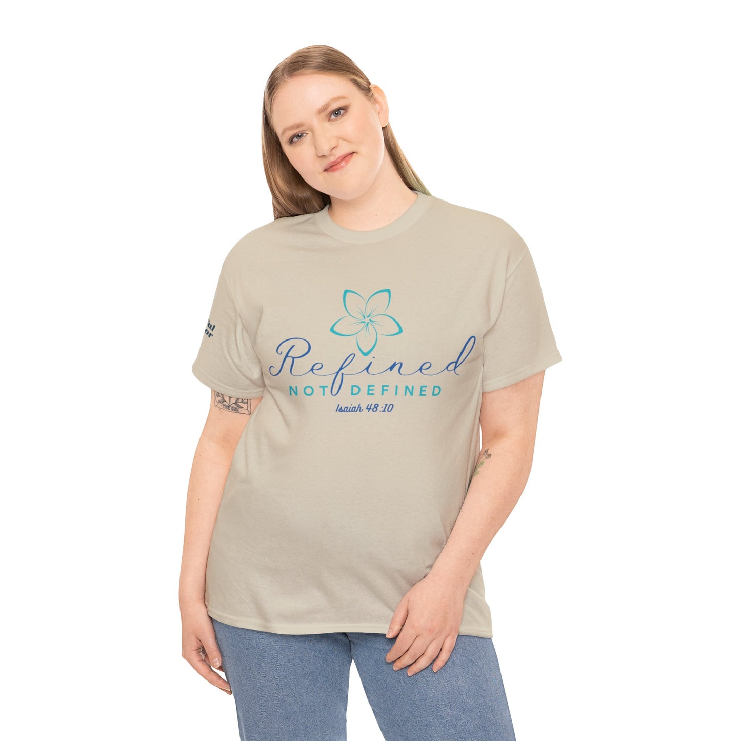 Christian T Shirt – Soft Breathable Cotton Isaiah 48:10 Faith Statement