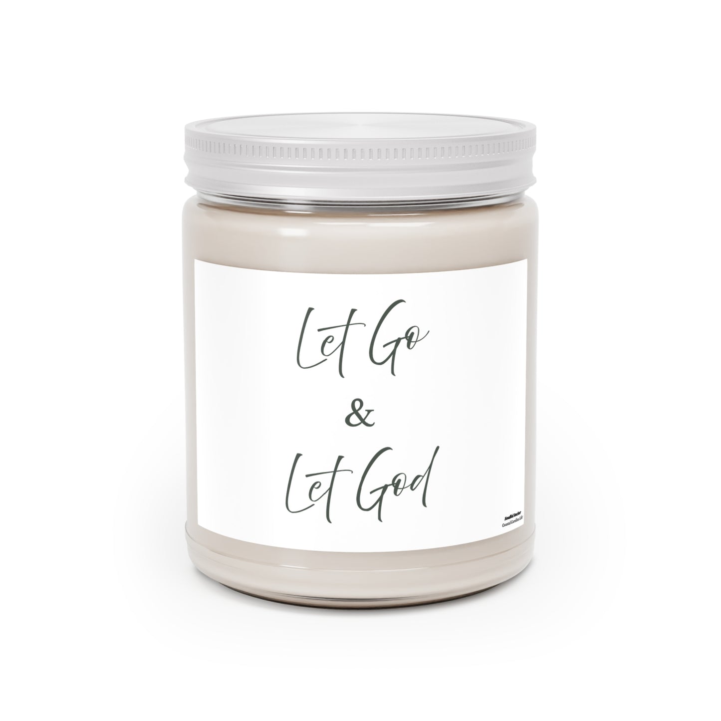 Let Go & Let God Soy Candle — 9oz Scented Jar with White Lid