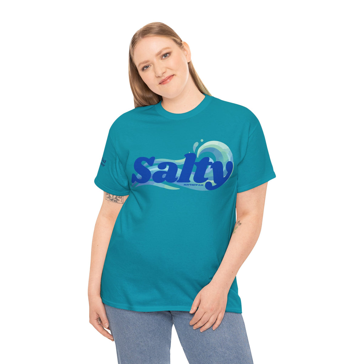 Matthew 5:13 Shirt – Christian Faith Beach Tee with Ocean Wave Design