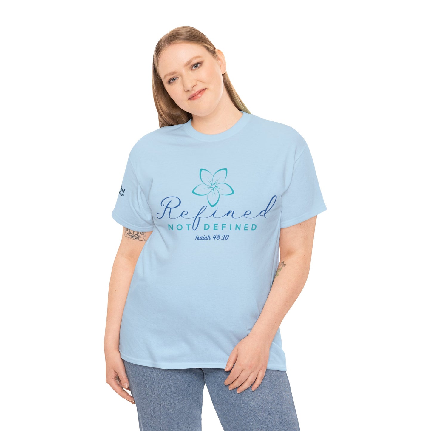 Christian T Shirt – Soft Breathable Cotton Isaiah 48:10 Faith Statement