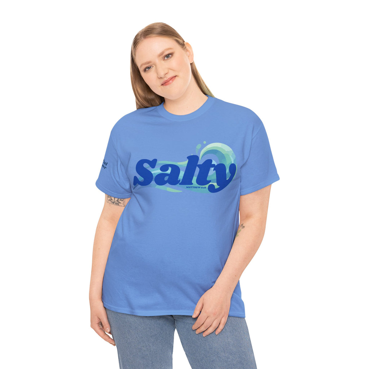Matthew 5:13 Shirt – Christian Faith Beach Tee with Ocean Wave Design