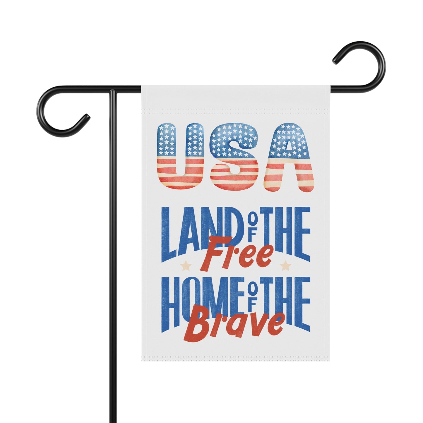 Patriotic Garden Flag – USA "Land of the Free, Home of the Brave"
