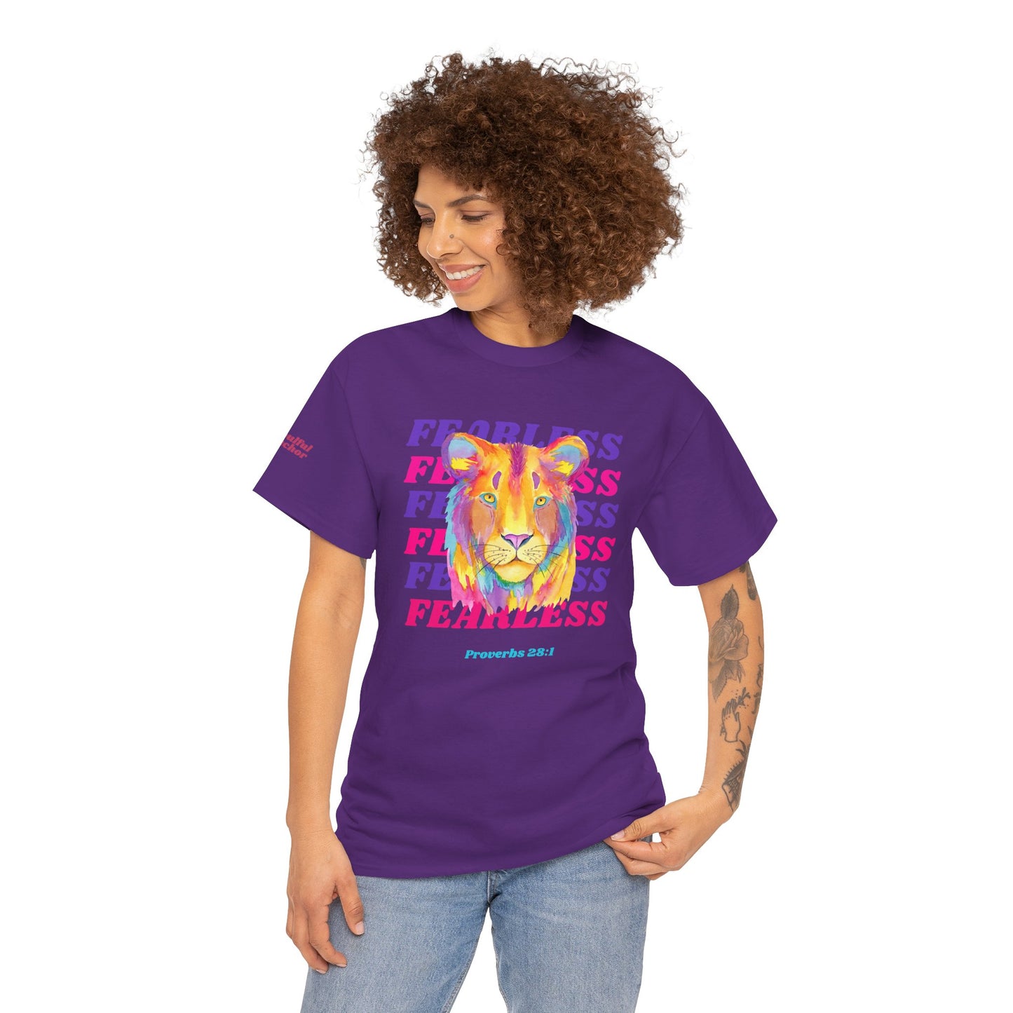 Fearless T-Shirt (Proverbs 28:1) - Christian Faith Tee