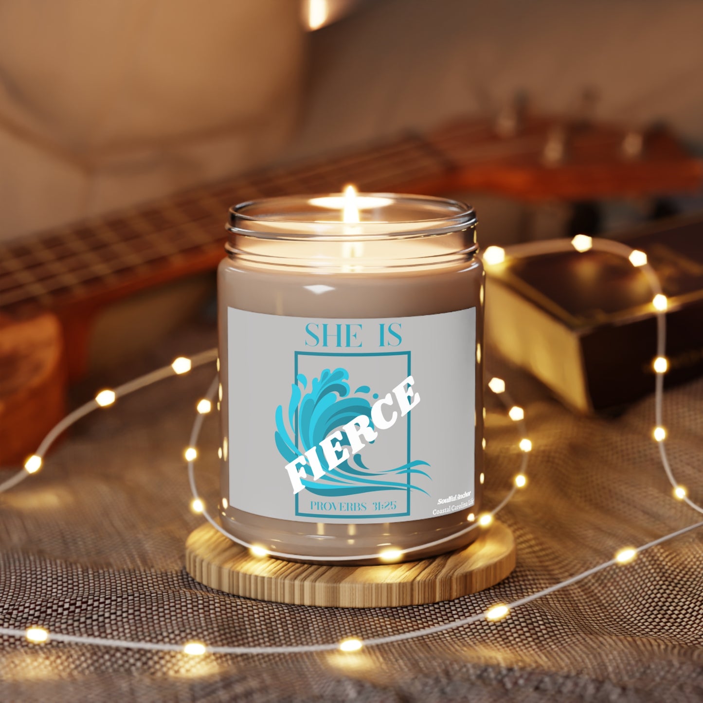 She Is Fierce (Proverbs 31:25) 9oz Scented Soy Candle