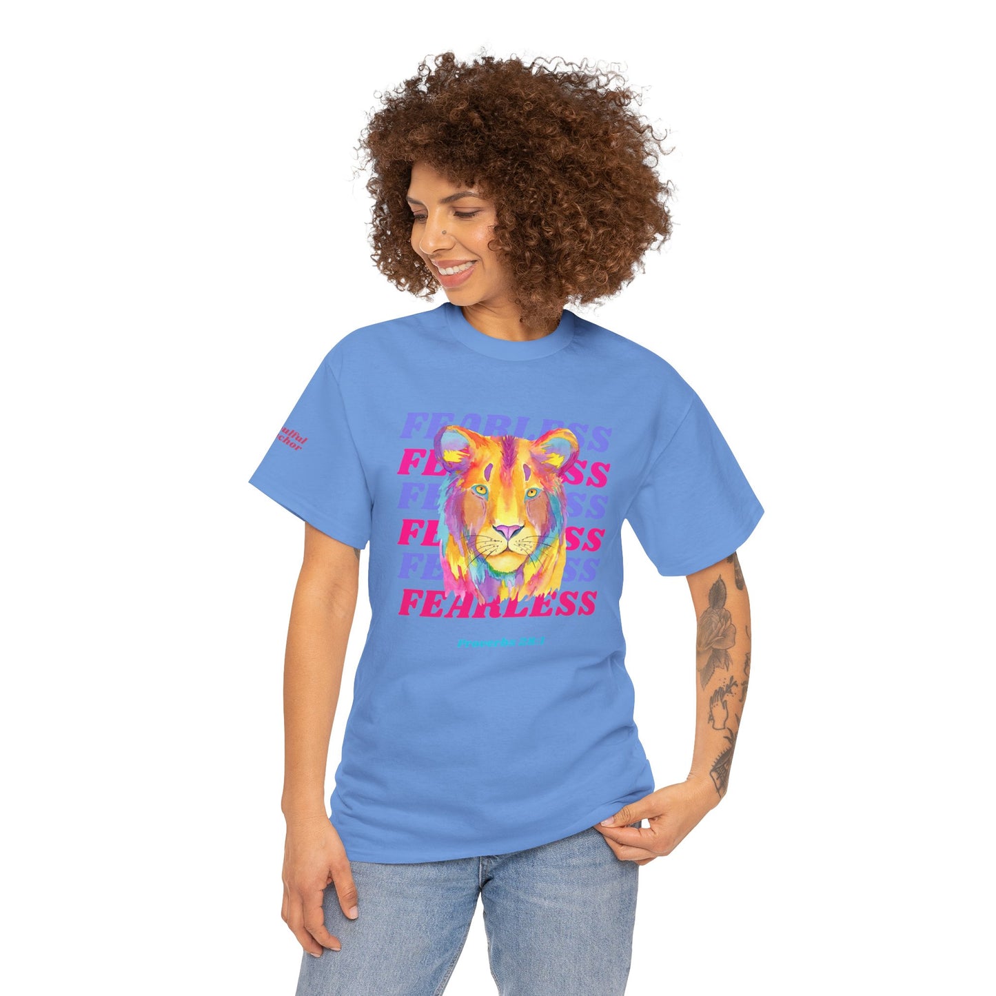 Fearless T-Shirt (Proverbs 28:1) - Christian Faith Tee