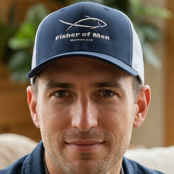 Christian Trucker Hat – Fisher of Men Breathable Mesh Snapback