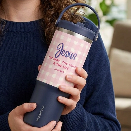 Jesus 32oz Tumbler — "Jesus: The Way, The Truth & The Life" Insulated Cup