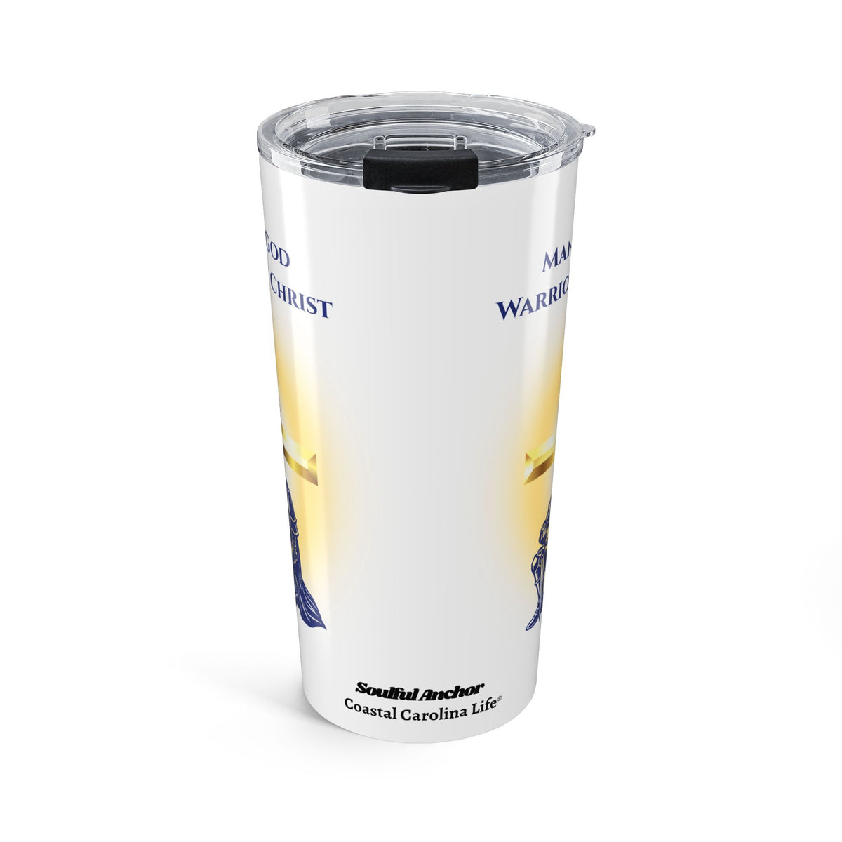 Christian Tumbler – 20oz Stainless Steel Knight Cross Gift for Men