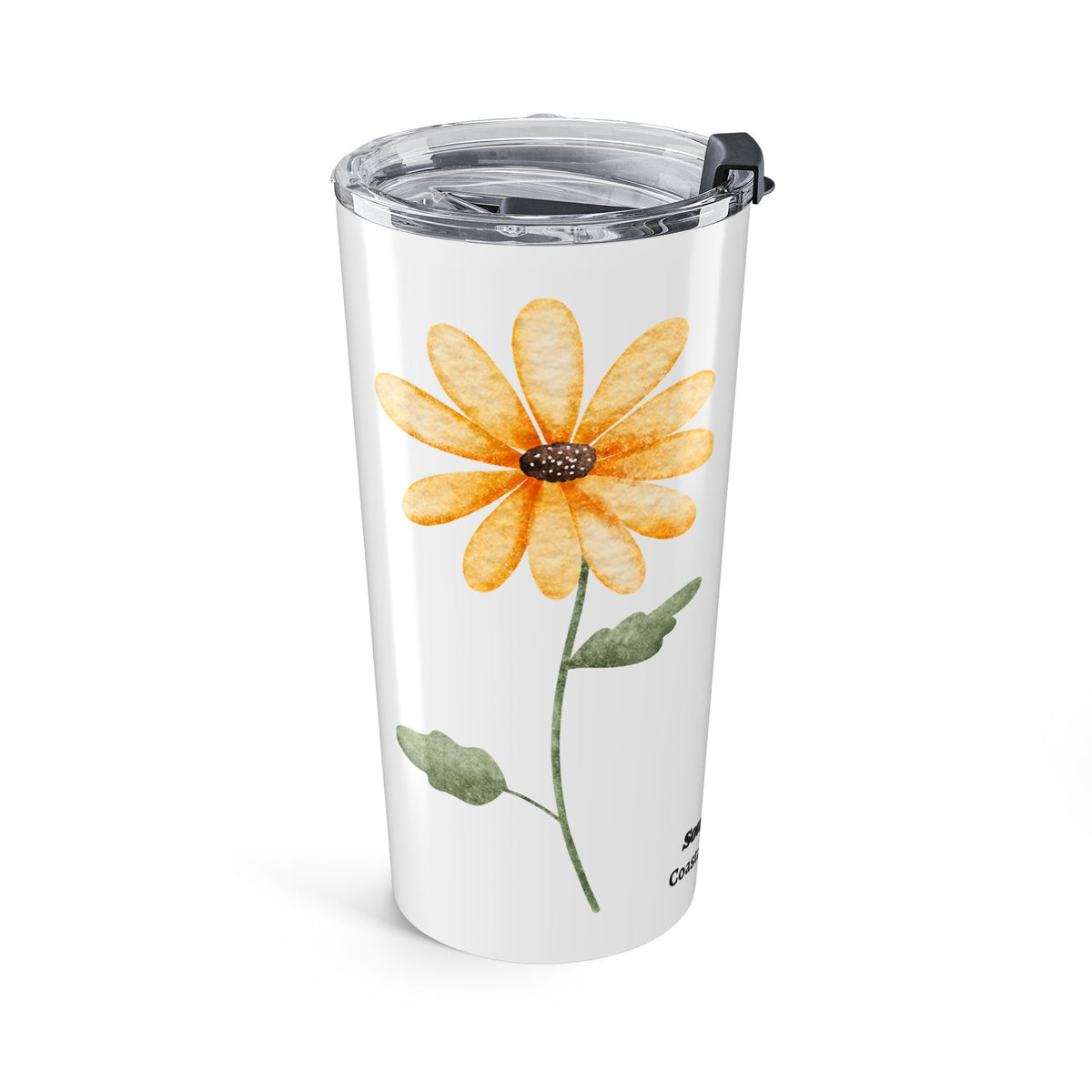 Christian Tumbler – Scripture Verses Sunflower Design 20oz Faith Gift