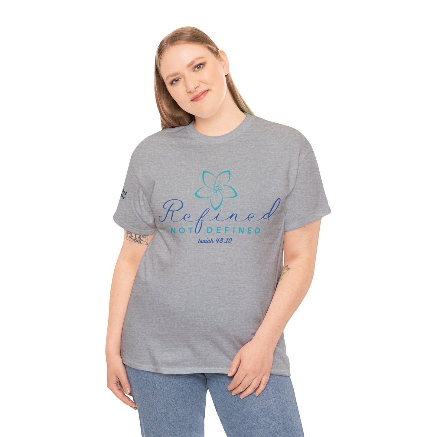 Christian T Shirt – Soft Breathable Cotton Isaiah 48:10 Faith Statement