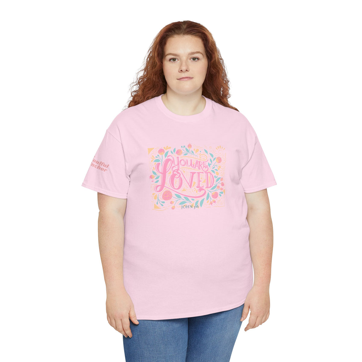 You Are Loved Shirt – Soft Cotton Faithbased Tee with Floral Design