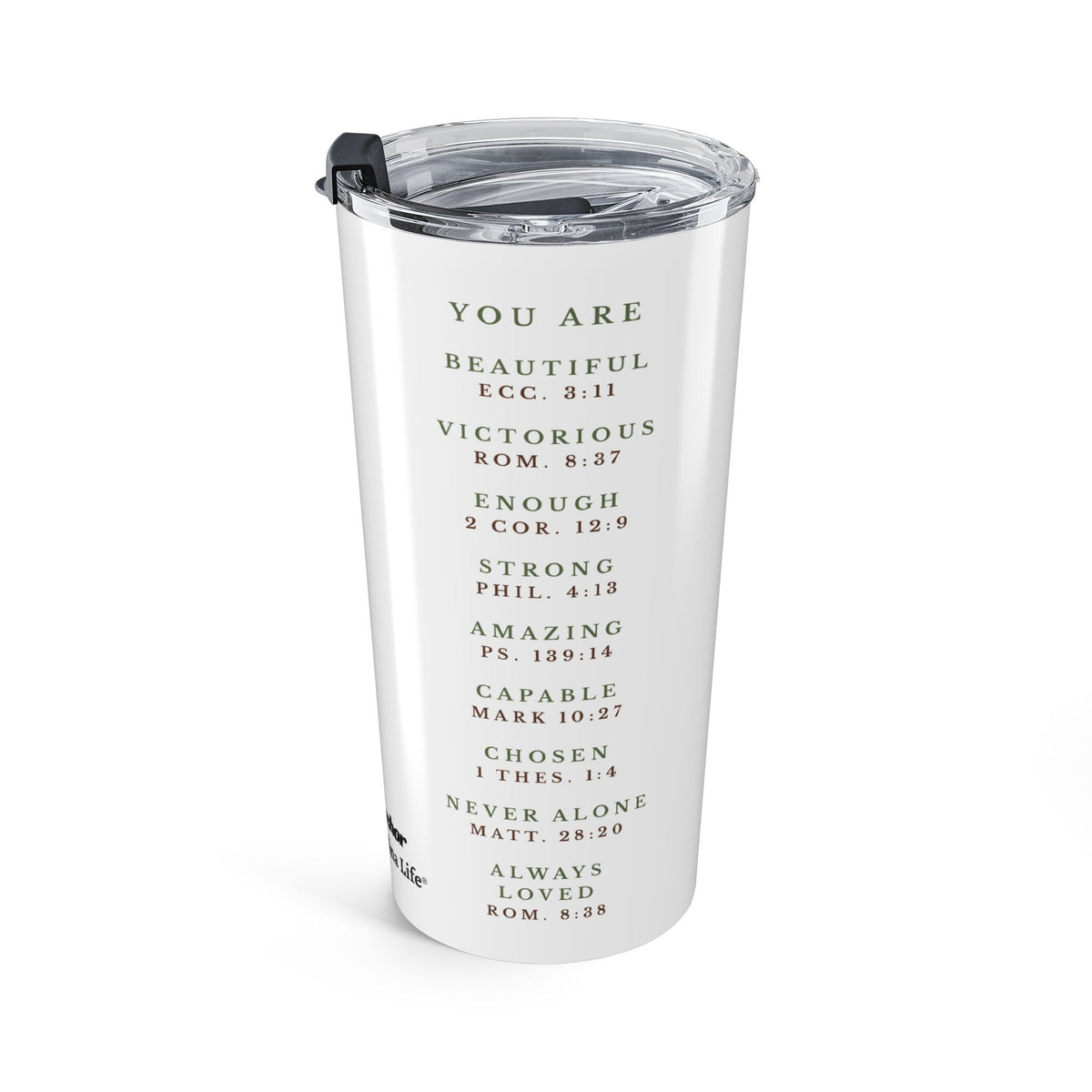 Christian Tumbler – Scripture Verses Sunflower Design 20oz Faith Gift