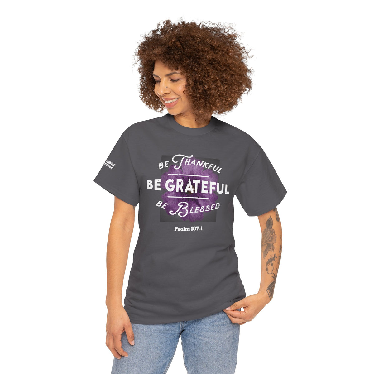 Christian Gratitude Shirt – Psalm 107:1 Inspirational Faith Tee