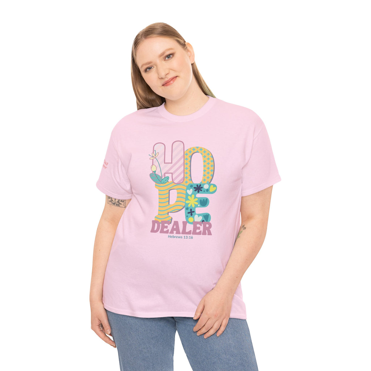 Christian Graphic Tee – Vintage Hope Dealer Design with Encouraging Message