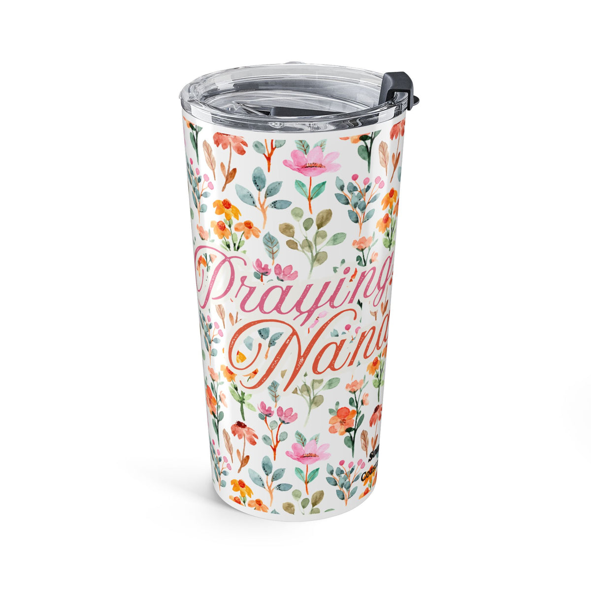 Nana Gift Tumbler – 20oz Floral Insulated Praying Grandma Cup